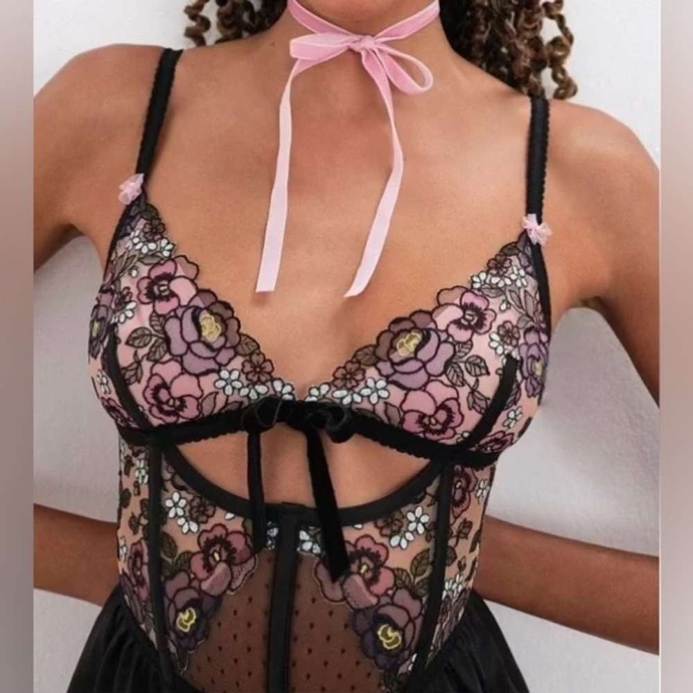 NWT For Love and Lemons Clara Romper XS